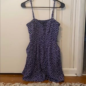 Express navy floral mini dress